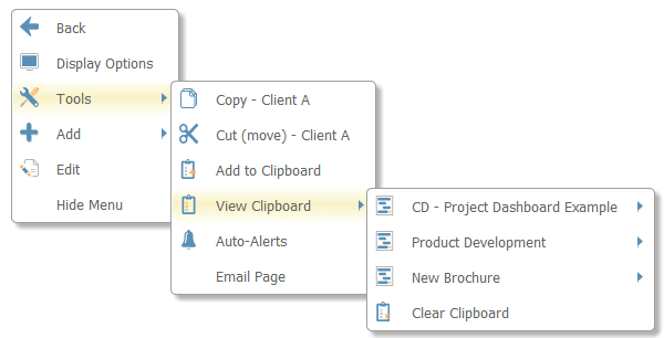 Click View Clipboard for full options