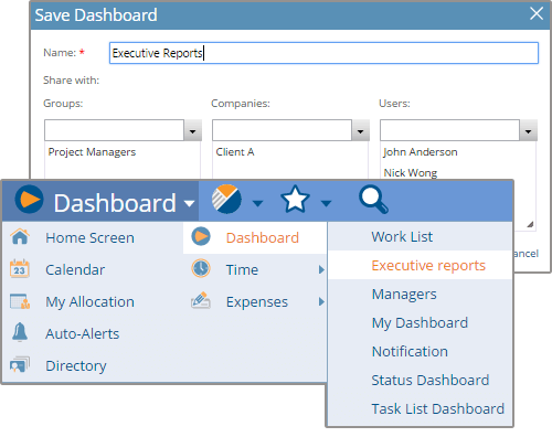 Create and Save Multiple Dashboards